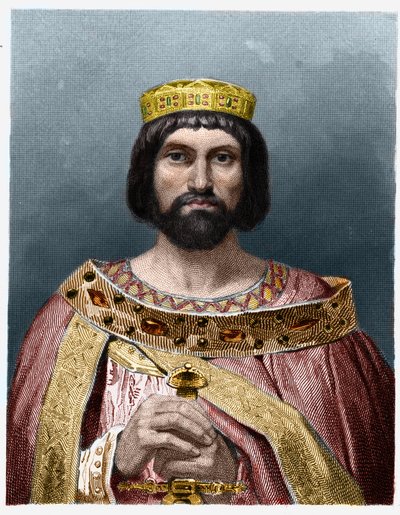 Portret van Thierry I (? - 533), Koning van Austrasië. In 