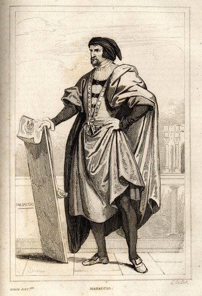 Portret van Tommaso di Giovanni Cassai, genaamd Masaccio door French School