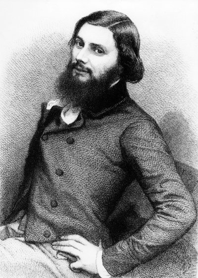 Portret van een Jonge Gustave Courbet, ca.1840s door French School