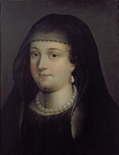 Portret van een meisje, vermoedelijk Mary Queen of Scots (1542-87) door French School