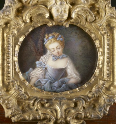 Portret van een jonge vrouw door French School