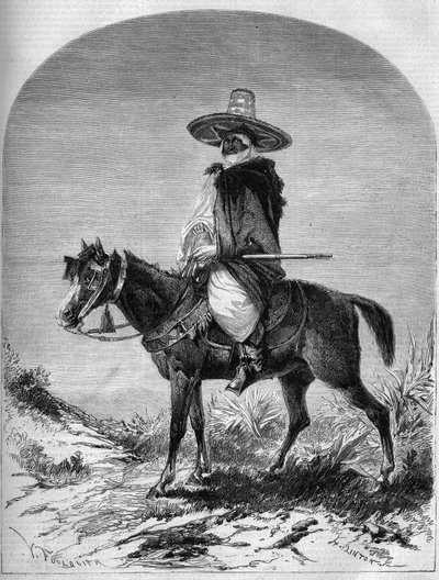 Portret van een Arabische ruiter van de grens van Marokko door French School