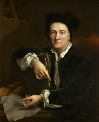 Portret van een kunstenaar door French School