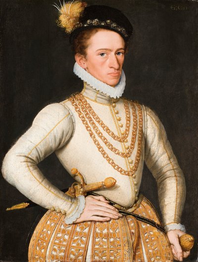 Portret van een onbekende Franse Edelman, 1560-9 door French School