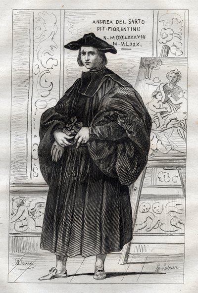 Portret van Italiaanse schilder Andrea del Sarto (Andrea d
