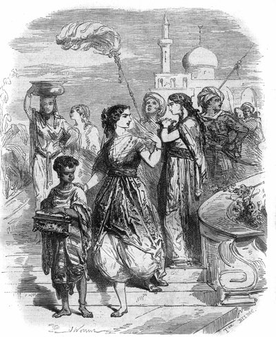 Portret van de Byzantijnse Keizerin Zoe la Porphyrogenete (978-1050) Gravure in 