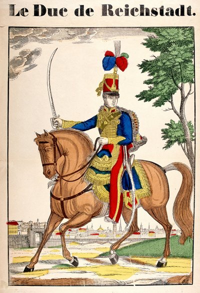Portret van de Hertog van Reichstadt, Napoleon II, zoon van Keizer Napoleon I (1769-1821). Afbeelding van Epinal door French School
