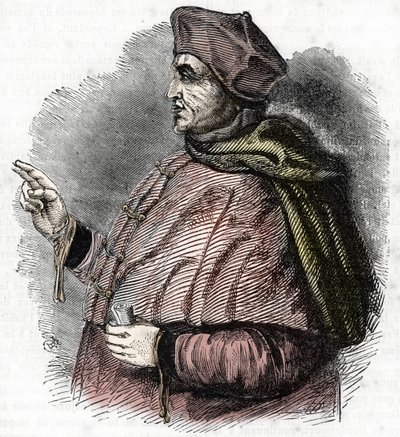 Portret van de bisschop Pierre Cauchon (1371-1442) door French School
