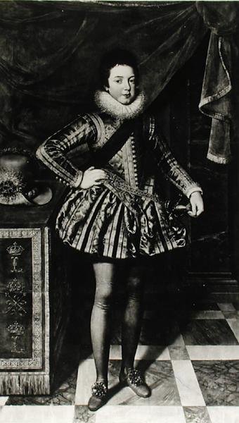 Portret van de Infant Louis XIII (1601-43) Koning van Frankrijk en Navarra, c.1611 door French School