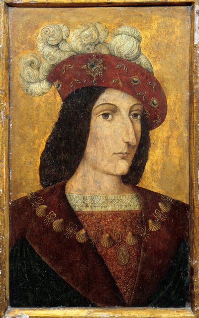 Portret van de koning van Frankrijk Karel VIII door French School