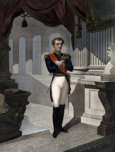 Portret van de Koning van Rome Napoleon II, Hertog van Reichstadt (1811-1832) zoon van Keizer Napoleon I (1769-1821) - Gravure door Pernel door French School