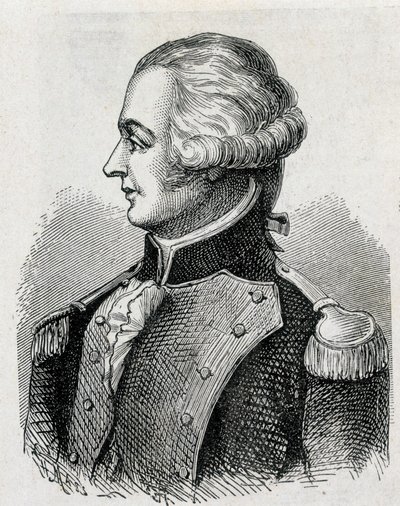 Portret van de Markies de Jouffroy (1751 - 1832) - uit "Album van Wetenschap; beroemde geleerden; Grote ontdekkingen" 1896 door French School