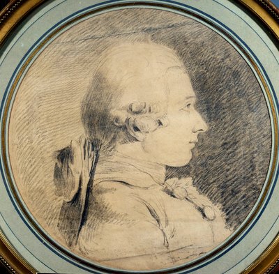 Portret van de Markies de Sade (1740-1814) Anonieme tekening. 18e eeuw Privécollectie door French School