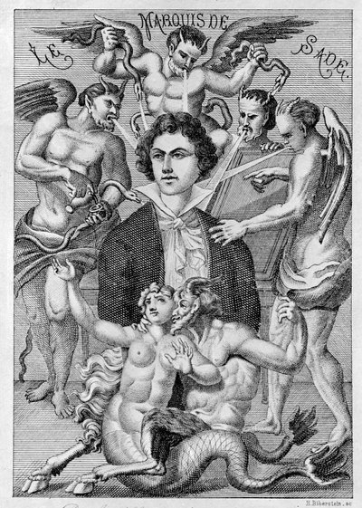 Portret van de markies de Sade, frontispice van 