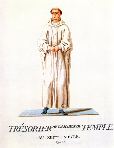Portret van de Schatbewaarder van het Huis van de Tempel, 1786 door French School