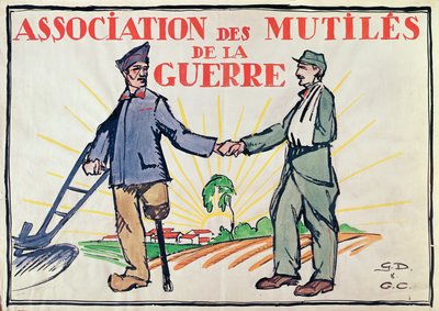 Poster voor de Association des Mutiles de la Guerre, ca. 1920 door French School