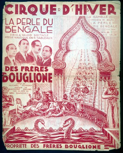 Poster voor de show van de gebroeders Bouglione 