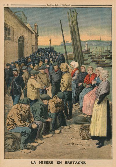 Armoede in Bretagne, achteromslag illustratie uit 