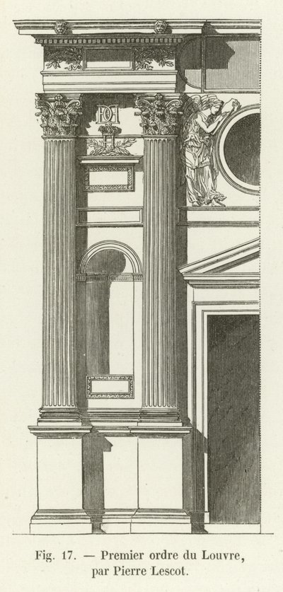Eerste orde van het Louvre, door Pierre Lescot door French School