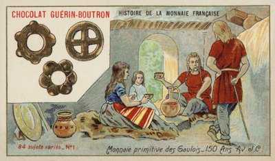 Primitieve munten van de Galliërs door French School