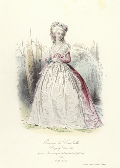 Prinses de Lamballe, regeerperiode van Lodewijk XVI van Frankrijk door French School