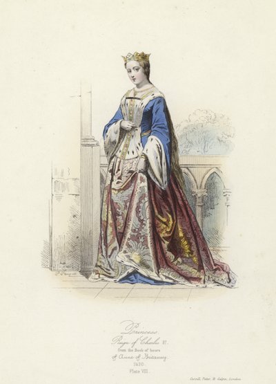 Prinses uit het bewind van Karel VI van Frankrijk door French School