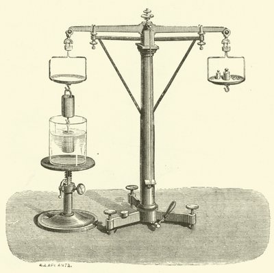Principe van Archimedes (gravure) door French School