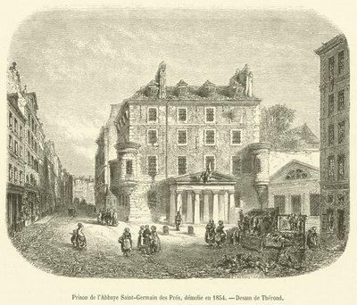 Gevangenis van de Abdij Saint-Germain des Prés, gesloopt in 1854 door French School