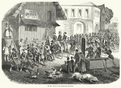Processie van Gustav Struve en Duitse republikeinen, Revolutie van 1848 door French School