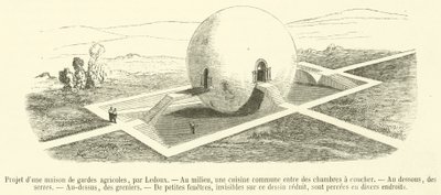 Ontwerp van een huis voor landbouwbewakers door French School