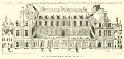 Project voor het Royal College van Frankrijk, in 1610 door French School