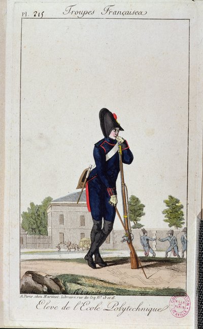 Leerling van de Polytechnique, uit Troupes Francaises ca.1805 door French School
