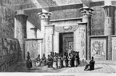 Pythagoras (ca. 580-500 v.Chr.) met de Egyptische priesters door French School