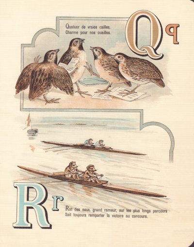 Q A: Kwartel, kwartet, rat, race door French School