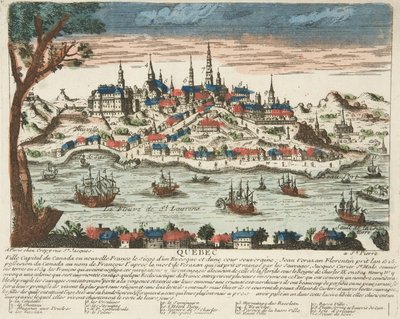Quebec, uitgegeven ca. 1650 door French School