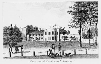 Ravensworth Kasteel bij Durham, 19e eeuw door French School