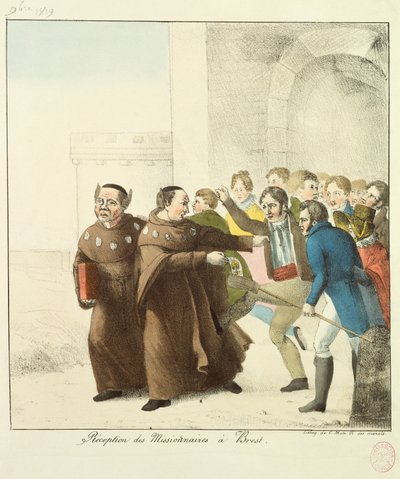Ontvangst van missionarissen in Brest door French School
