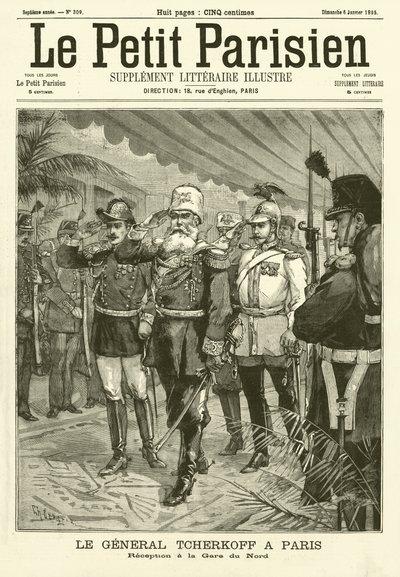 Ontvangst Van De Russische Generaal Chertkov Op Het Gare Du Nord, Parijs door French School