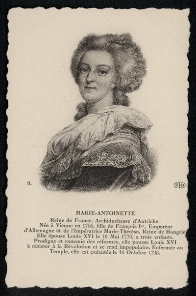 Koningin Marie-Antoinette door French School