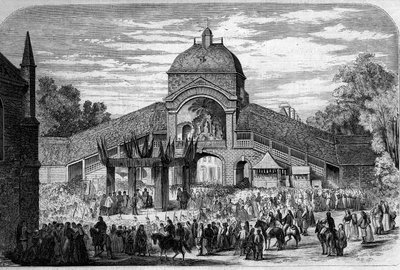 Religieuze ceremonie - 15 augustus 1858: Mis van de Tenhemelopneming gevierd bij het altaar van de pelgrims van Sint-Anne d