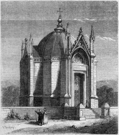 Religieuze architectuur: buitenaanzicht van de kapel Saint Louis (1842), Carthago, Tunesië door French School