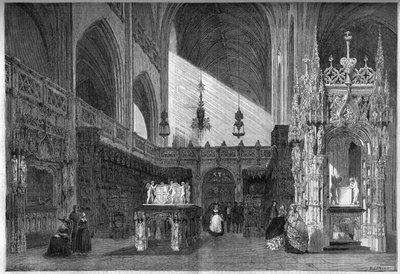 Religieuze architectuur: uitzicht op het koor van de kerk (1513-1532) van Brou, Ain (01) door French School