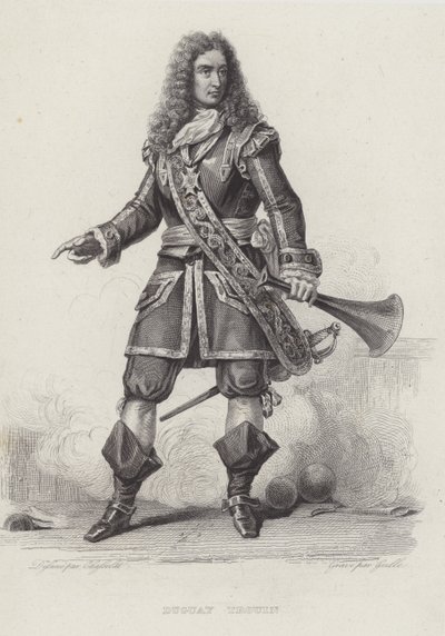 Rene Duguay-Trouin, Franse kaper (gravure) door French School