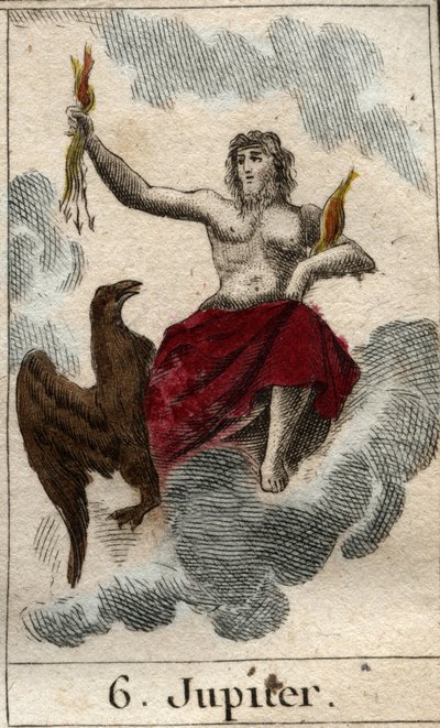 Voorstelling van Jupiter, koning van de goden en god van de hemel en de donder. Uit 