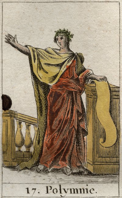 Afbeelding van Polyhymnia, muze van heilige hymne en welsprekendheid. Uit 