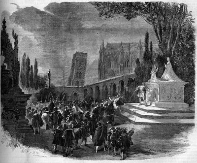 Voorstelling van een opera: Scenografie van Act III van 