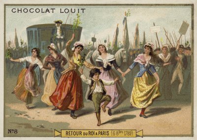 Terugkeer van koning Lodewijk XVI naar Parijs, Franse Revolutie, 6 oktober 1789 door French School