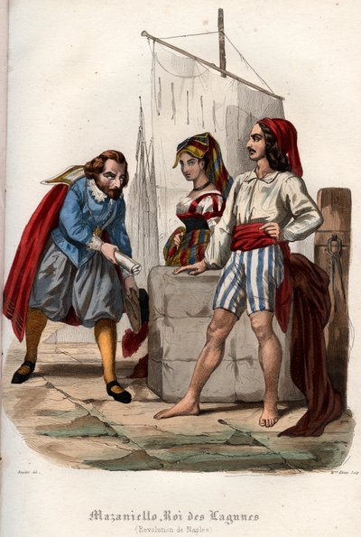 Opstand tegen de Spaanse Habsburgse heerschappij in Napels in 1647 door French School