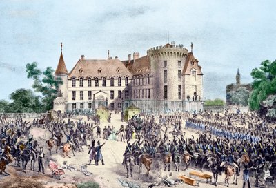 Revolutie van 1830, Charles X presenteert aan de Nationale Garde (gravure) door French School