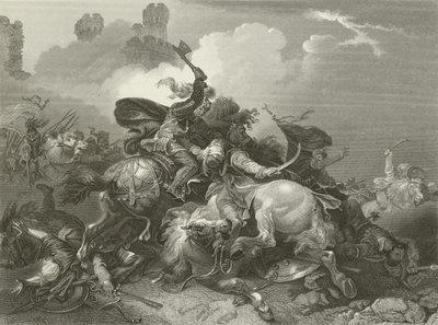 Richard I in Palestina door French School